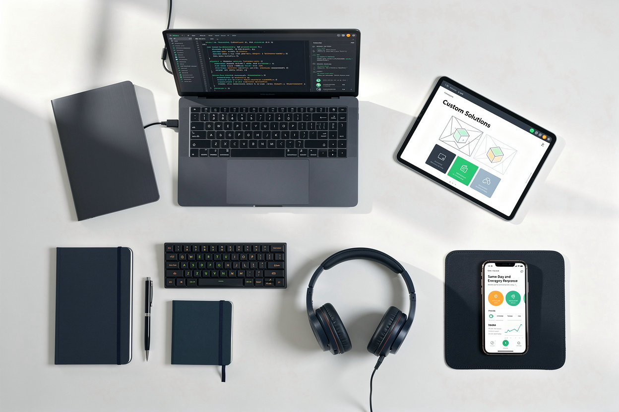 PAPYLINUX developer services workspace with modern development tools and professional setup